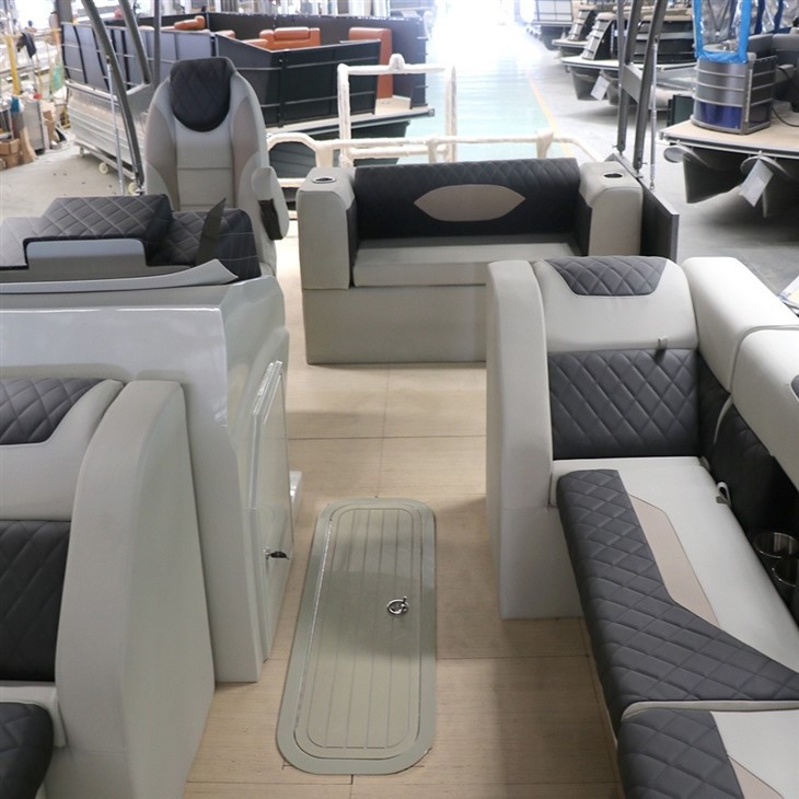 Luxury Double Decker Pontoon Boat factory